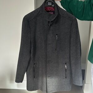 Johnston & Murphy Charcoal Men's Wool Coat